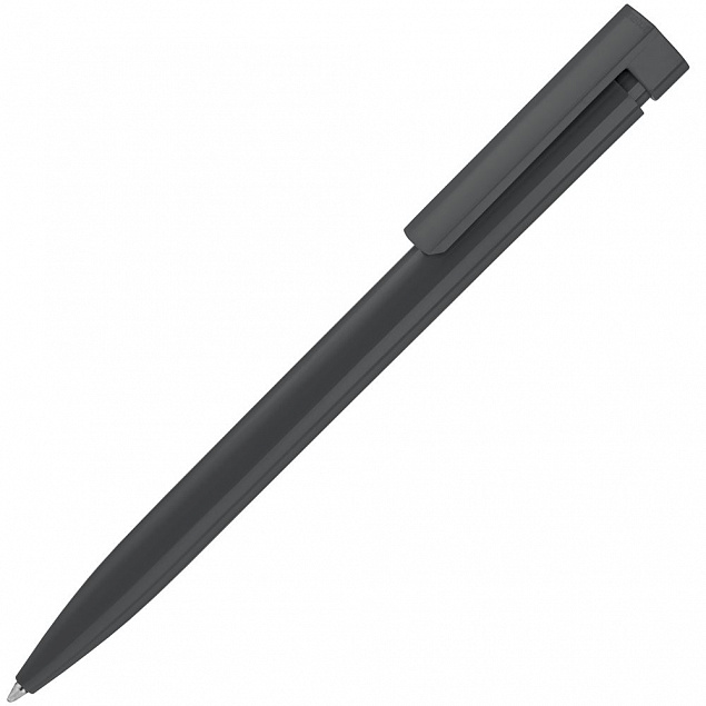 Ручка шариковая Liberty Polished, серая с логотипом  заказать по выгодной цене в кибермаркете AvroraStore