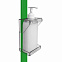 Стеллаж под 4 бутылки воды с рекламным полем, зеленый с логотипом  заказать по выгодной цене в кибермаркете AvroraStore
