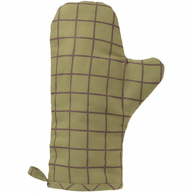 Прихватка-рукавица «Равиоли», зеленая с логотипом  заказать по выгодной цене в кибермаркете AvroraStore
