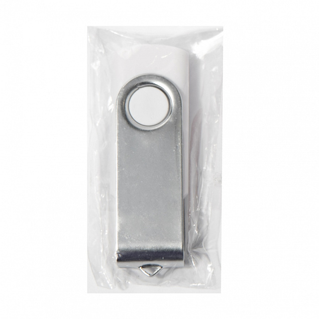 USB flash-карта "Dot" (8Гб), белый, 5,8х2х1,1см,пластик металл с логотипом  заказать по выгодной цене в кибермаркете AvroraStore