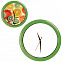 Часы настенные "ПРОМО" разборные ; зеленый яркий,  D28,5 см; пластик с логотипом  заказать по выгодной цене в кибермаркете AvroraStore