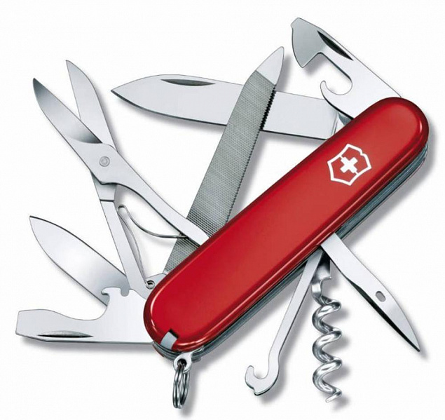 Офицерский нож Mountaineer 91, красный с логотипом  заказать по выгодной цене в кибермаркете AvroraStore