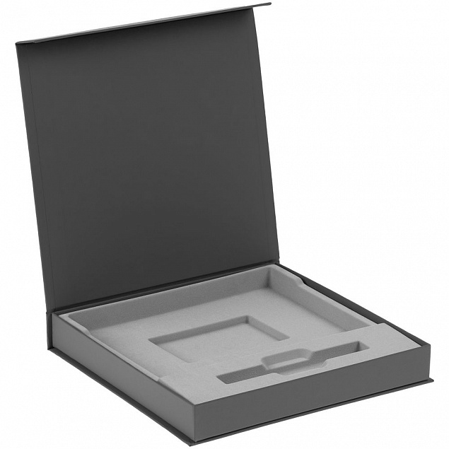 Коробка Memoria под ежедневник и ручку, серая с логотипом  заказать по выгодной цене в кибермаркете AvroraStore