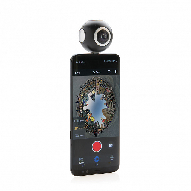 Двухобъективная камера 360 с логотипом  заказать по выгодной цене в кибермаркете AvroraStore