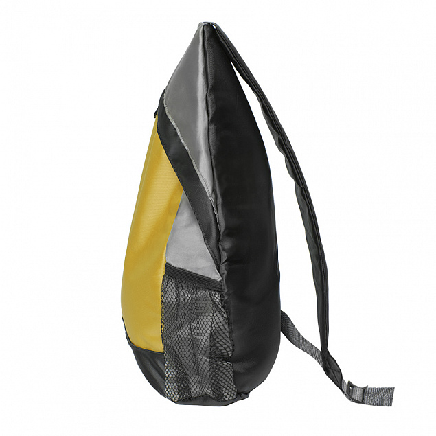 Рюкзак Pick, жёлтый/серый/чёрный, 41 x 32 см, 100% полиэстер 210D с логотипом  заказать по выгодной цене в кибермаркете AvroraStore