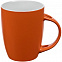 Кружка с ложкой Cheer Up ver.2, оранжевая с логотипом  заказать по выгодной цене в кибермаркете AvroraStore