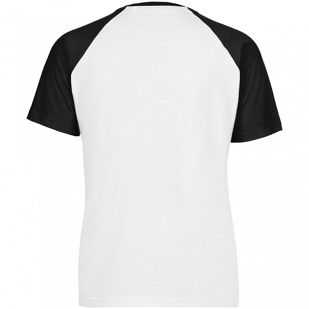 Футболка мужская T-bolka Bicolor, белая с черным с логотипом  заказать по выгодной цене в кибермаркете AvroraStore
