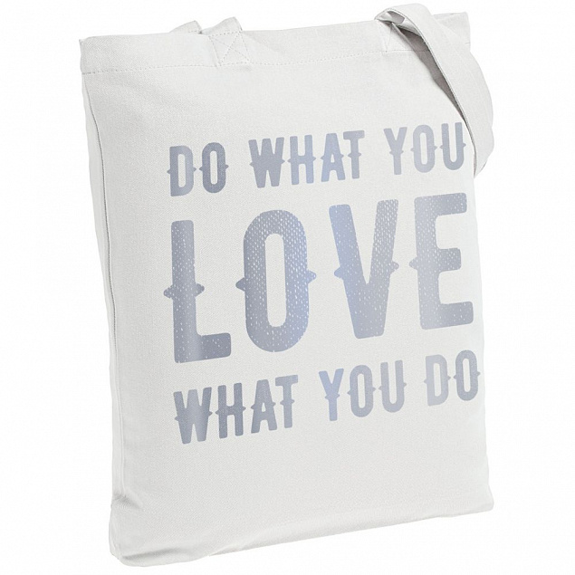 Холщовая сумка Do Love, молочно-белая с логотипом  заказать по выгодной цене в кибермаркете AvroraStore