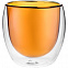 Стакан с двойными стенками Glass Bubble, желтый с логотипом  заказать по выгодной цене в кибермаркете AvroraStore