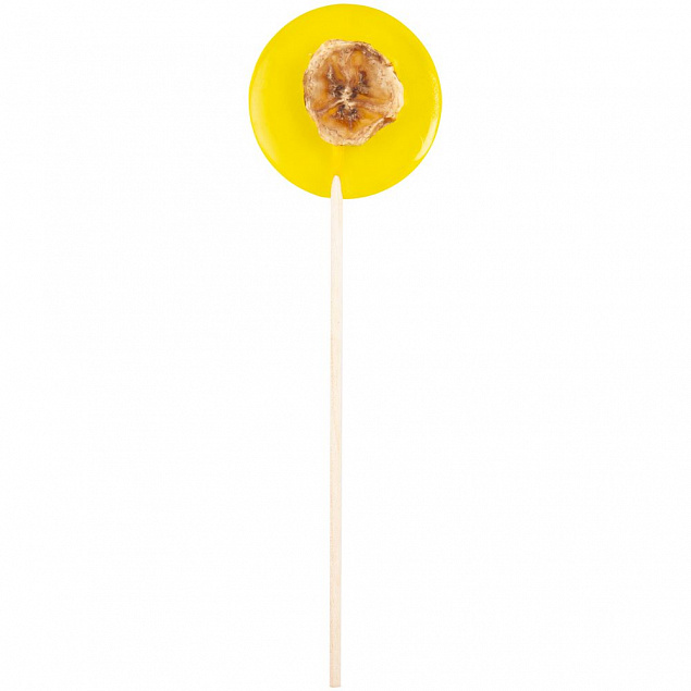 Леденец Lollifruit, желтый с бананом с логотипом  заказать по выгодной цене в кибермаркете AvroraStore