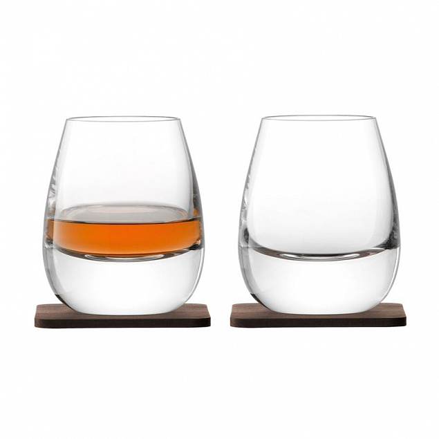 Набор стаканов Islay Whisky с деревянными подставками с логотипом  заказать по выгодной цене в кибермаркете AvroraStore