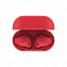 Наушники беспроводные с зарядным боксом TWS AIR SOFT, цвет красный  с логотипом  заказать по выгодной цене в кибермаркете AvroraStore