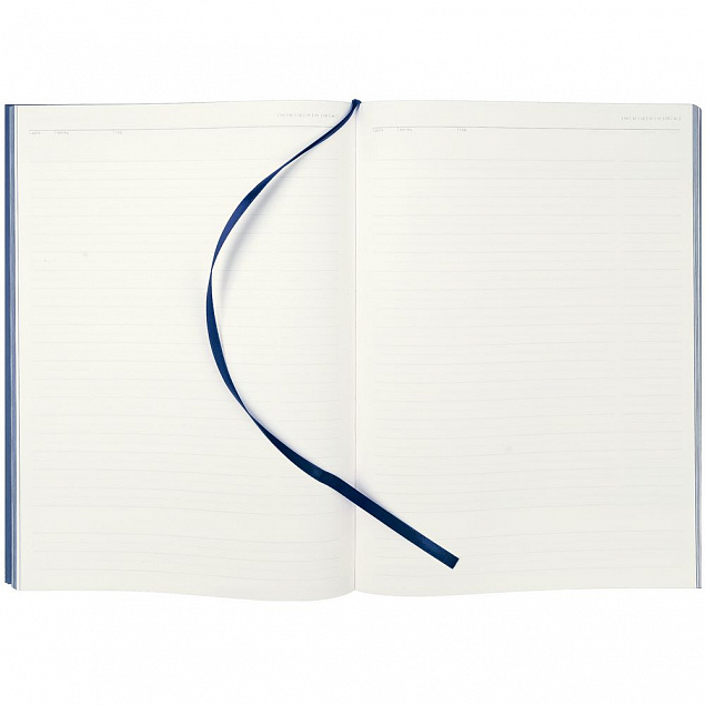 Ежедневник Flat Maxi, недатированный, синий с логотипом  заказать по выгодной цене в кибермаркете AvroraStore