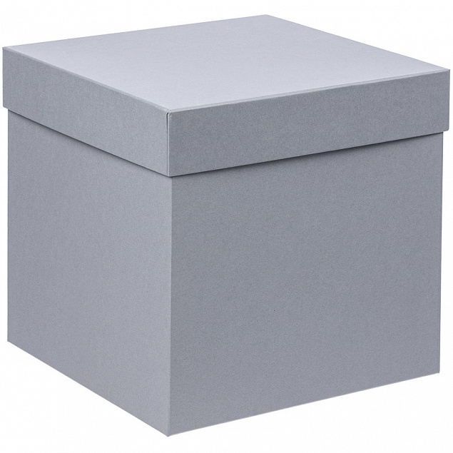 Коробка Cube L, серая с логотипом  заказать по выгодной цене в кибермаркете AvroraStore