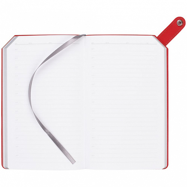 Ежедневник Corner, недатированный, серый с красным с логотипом  заказать по выгодной цене в кибермаркете AvroraStore