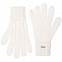 Перчатки Loren, ванильно-белые с логотипом  заказать по выгодной цене в кибермаркете AvroraStore