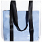 Шопер Clarity с голубым органайзером, прозрачный с логотипом  заказать по выгодной цене в кибермаркете AvroraStore