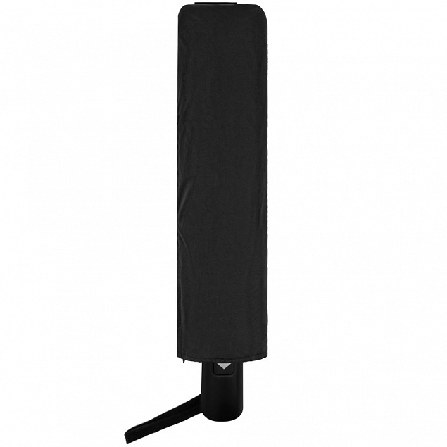 Зонт складной Fiber Magic Major, черный с логотипом  заказать по выгодной цене в кибермаркете AvroraStore