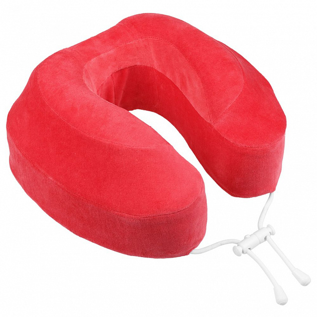 Подушка под шею для путешествий Cabeau Evolution, красная с логотипом  заказать по выгодной цене в кибермаркете AvroraStore