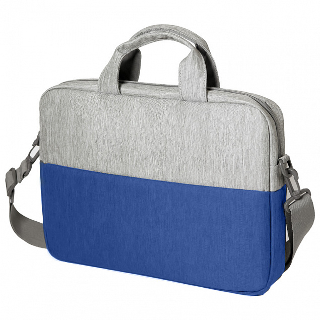 Конференц-сумка BEAM NOTE, серый/ярко-синий, 39х30х6.5 см, ткань верха:100% полиамид, под-д:100%поли с логотипом  заказать по выгодной цене в кибермаркете AvroraStore